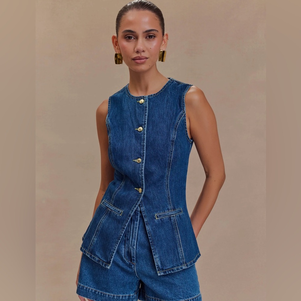 Meshki Abel Denim Top